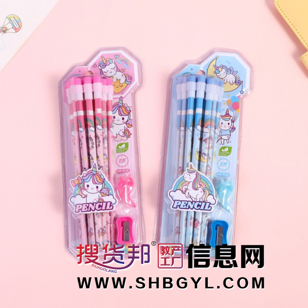 卡通12支盒装木制HB铅笔学生用品铅笔橡皮素描文具奖品毕业图3