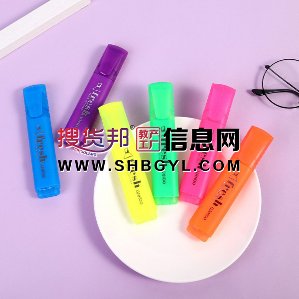 荧光笔手绘文具荧光笔多学生6色炜搏笔记书本标记轮廓笔图1