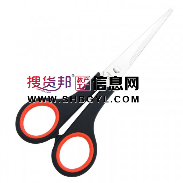 办公文具批发美工剪黑色办公室两元店的货源手工安全长剪刀图2