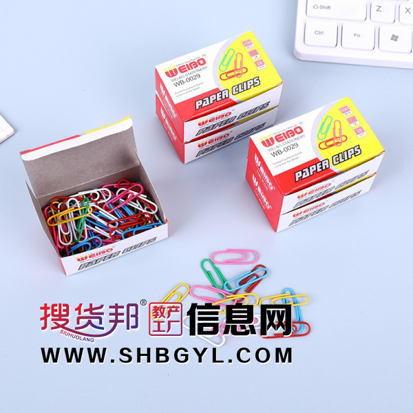 回形针曲别针办公财务用品 电镀表层1000枚/盒图1
