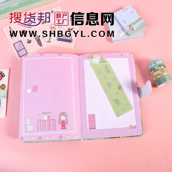 可爱日记套装文化小手账本礼盒批发儿童创意礼物学习文具礼品套装图2