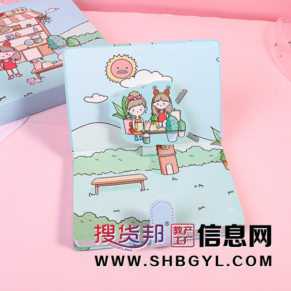 卡通手账本礼盒小学生可爱日记本套装礼物少女心笔记本文化图3