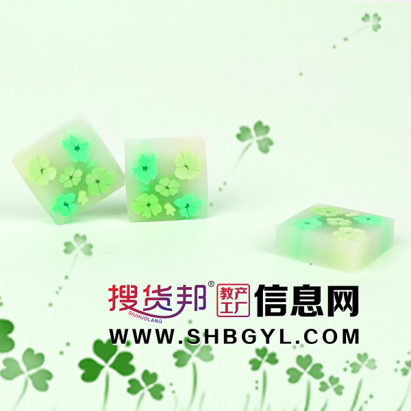 糖果色幼儿园小奖品像皮擦批发卡通可爱创意立体四叶草彩色文具图2