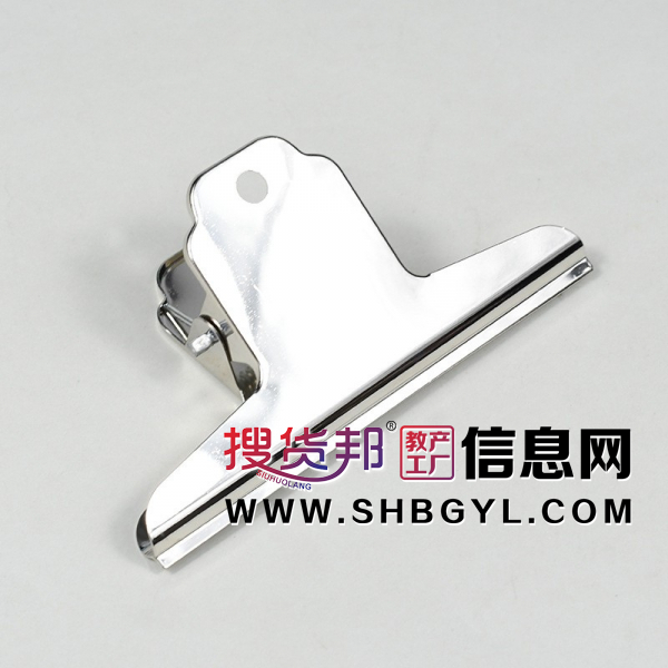 办公文具用品12cm山形夹子票据文件手帐夹金属铁活页票夹图2