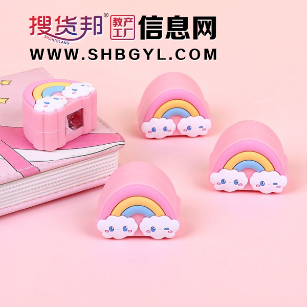 卡通卷笔刀可爱造型硅胶手动彩虹卷笔刀小礼品小型礼物图2