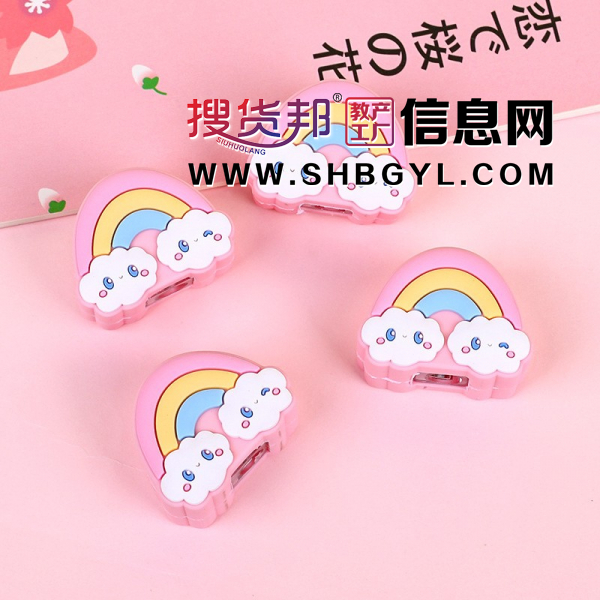 卡通卷笔刀可爱造型硅胶手动彩虹卷笔刀小礼品小型礼物图1