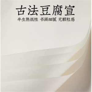 豆腐宣四尺单宣纸书法专用纸半生熟宣纸楷书隶书创作书法国画收藏级