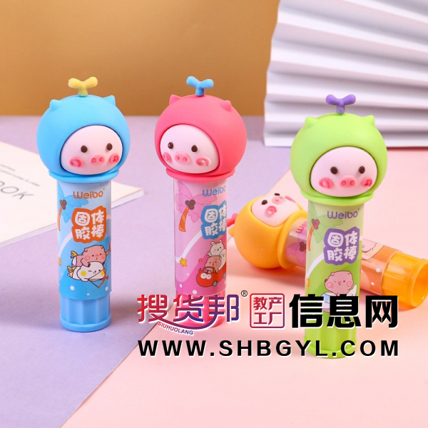 学生卡通固体胶高粘度手工小猪创意儿童diy高粘PVA固体胶用品图3
