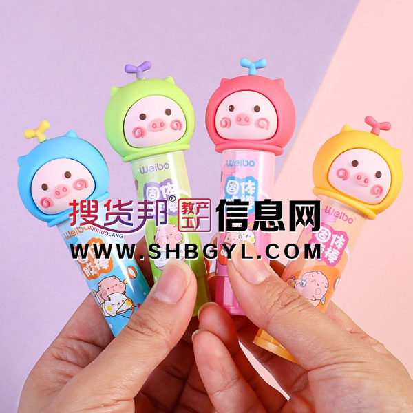 学生卡通固体胶高粘度手工小猪创意儿童diy高粘PVA固体胶用品图1