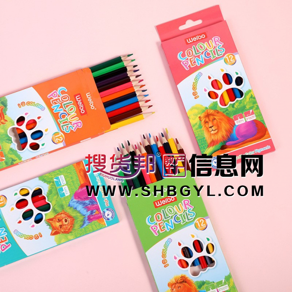新款彩铅白杨木3角杆彩铅儿童彩色铅笔套装木质油性彩铅图4