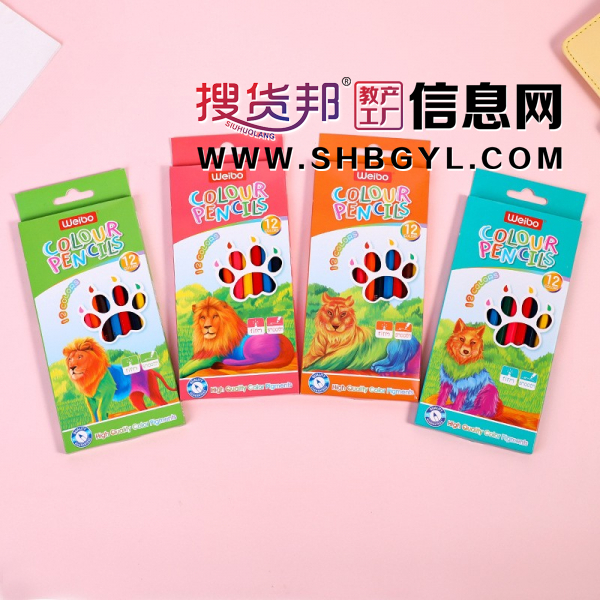 新款彩铅白杨木3角杆彩铅儿童彩色铅笔套装木质油性彩铅图2