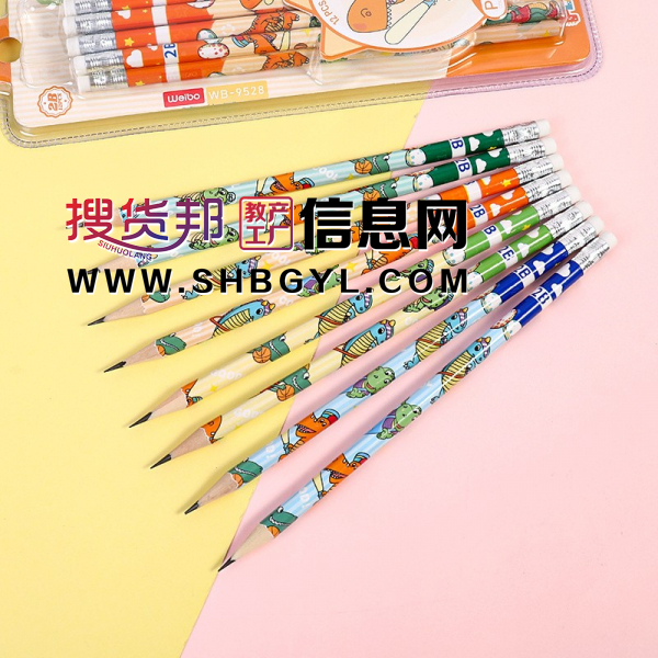 彩色三角杆铅笔带橡皮学生写字专用笔环保图2