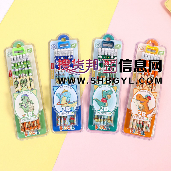 彩色三角杆铅笔带橡皮学生写字专用笔环保图3