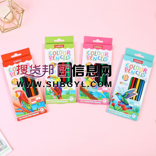 幼儿园学生儿童12色彩铅笔套装原木无毒绘画工具图1