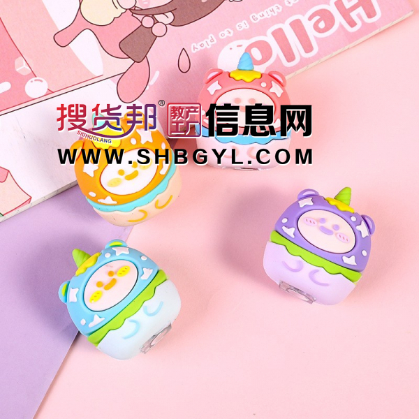 创意造型可爱萌的手动造型独角兽卡通铅笔刀图3