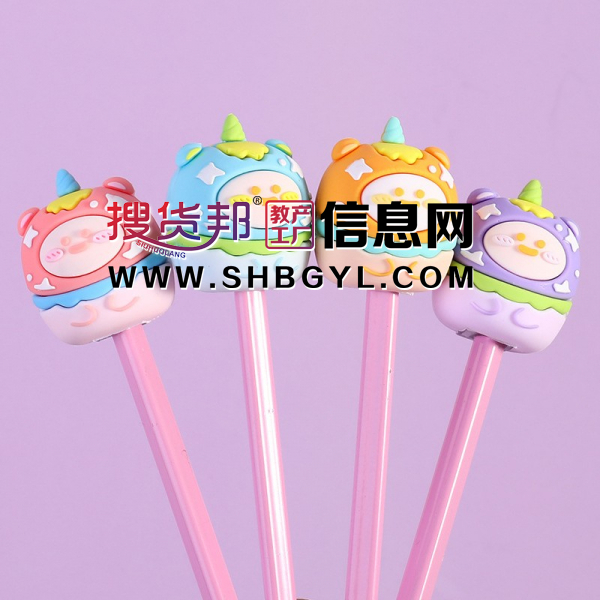 创意造型可爱萌的手动造型独角兽卡通铅笔刀图1