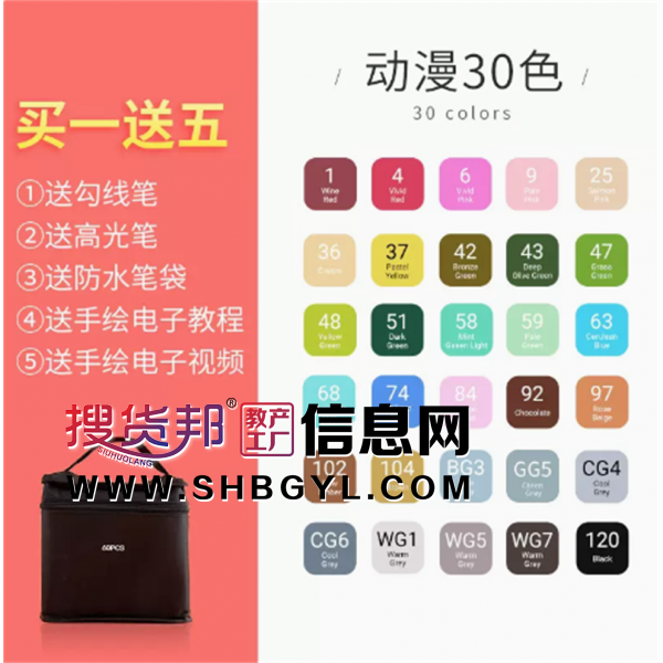 儿童画画工具套装幼儿初学者女孩涂鸦绘画工具美术马克笔礼盒套装图1