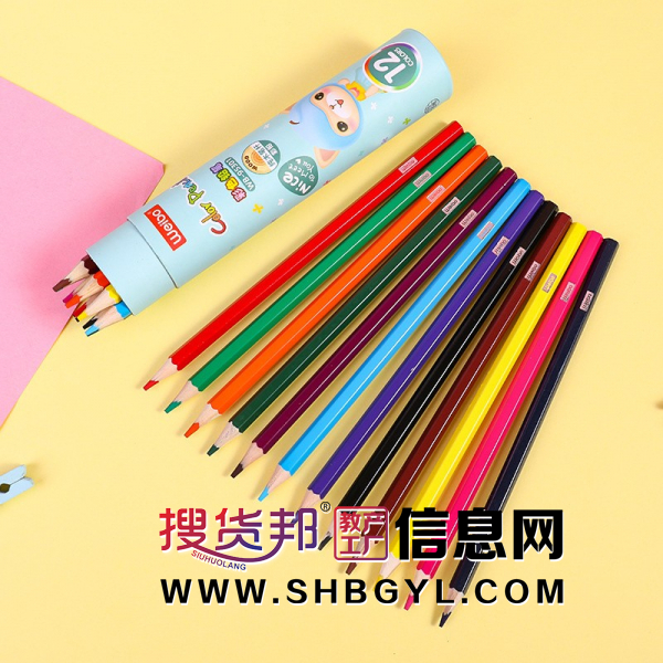 桶装彩色铅笔学生美术绘画用12色专用幼儿园彩色铅笔图1
