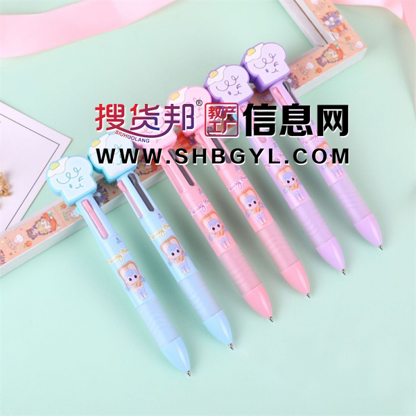 新款四色笔卡爱卡通顺滑批发商实惠耐用学生图1