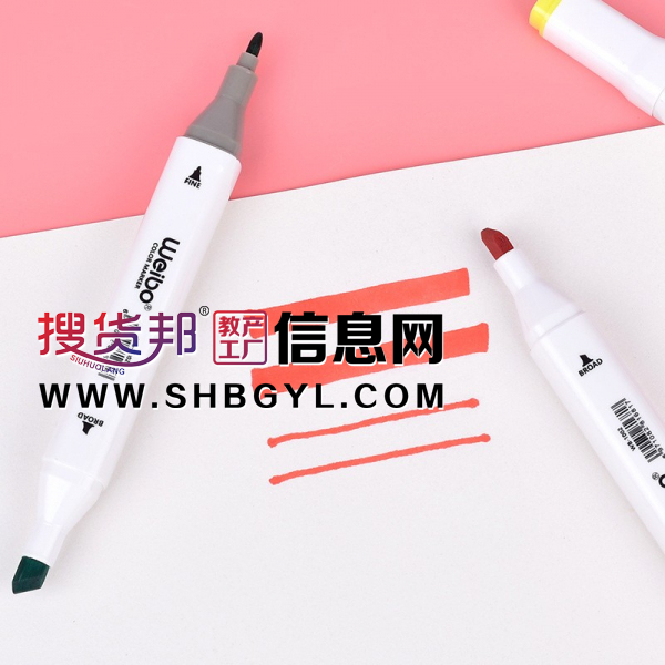 新款马克笔批发18色套装简约双头画画硬头马克笔学生绘画用图2