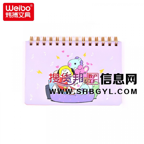 卡通办公手帐本可爱学生线圈本便携活页记事本文具本子图2