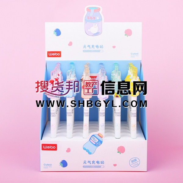新款卡通创意可爱笔头按动0.5mm办公签名中性笔图2