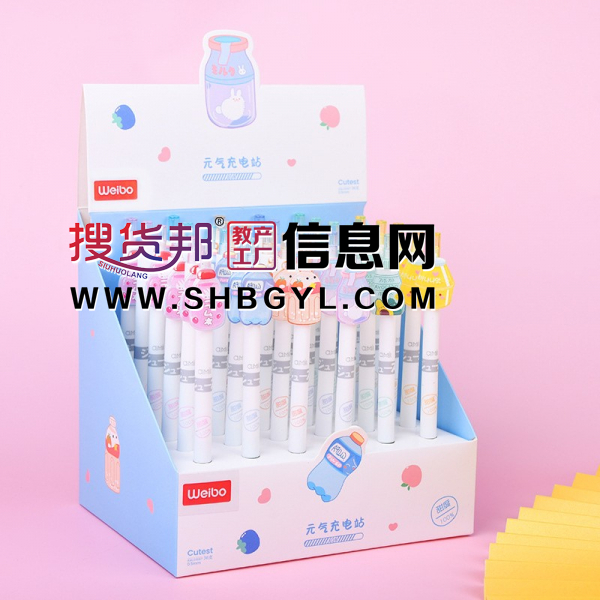 新款卡通创意可爱笔头按动0.5mm办公签名中性笔图1