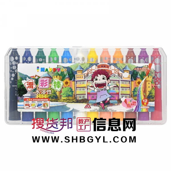 炫彩棒水溶性丝滑油画棒彩绘棒批发旋转蜡笔图1