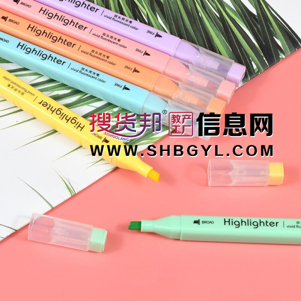 六色双头荧光笔细支携带便捷色彩清新勾线笔标记笔便携图1