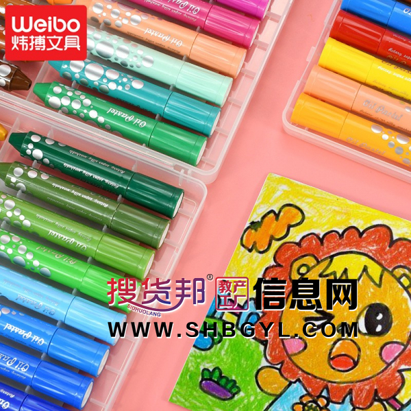 36色滑彩笔盒装 可水洗 不脏手绘画棒图3