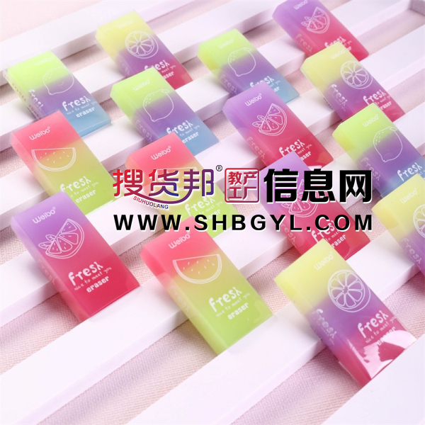 新品橡皮擦 果冻色橡皮多色彩虹果冻 送礼学生礼品图2