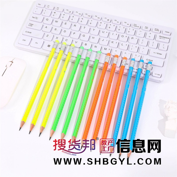 创意彩色铅笔实木材质附加彩色橡皮小学生学习写字绘画图1