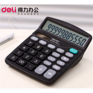 计算器deli得力837ES太阳能计算机得力办公采购商场商店用计算器
