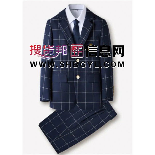班服秋冬季套装外套男款上衣裤子西装学院风西服外套学生装校服格子图1