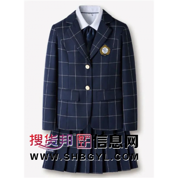 学生装校服格子班服女生秋冬季套装外套上衣下衣西装学院风西服外套图1