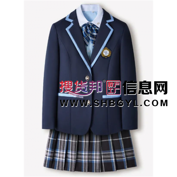 秋冬季套装外套上衣下衣西装学院风西服时尚学生装校服简约英伦风图1