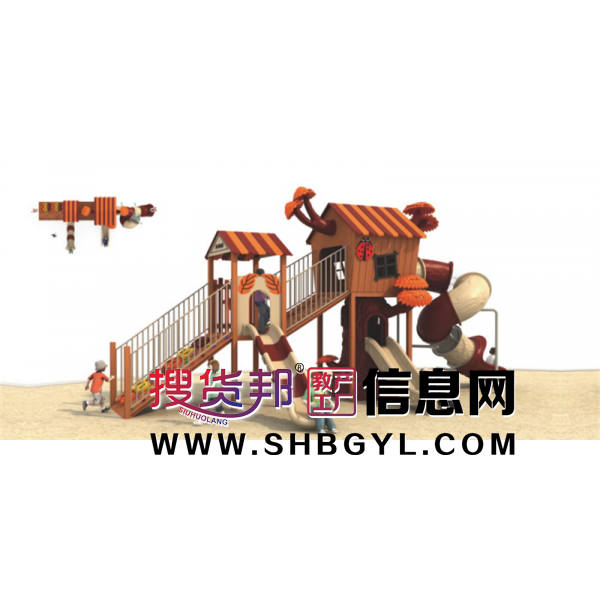 幼儿园户外木制游乐设施儿童木制滑梯系列LDX 03301图1