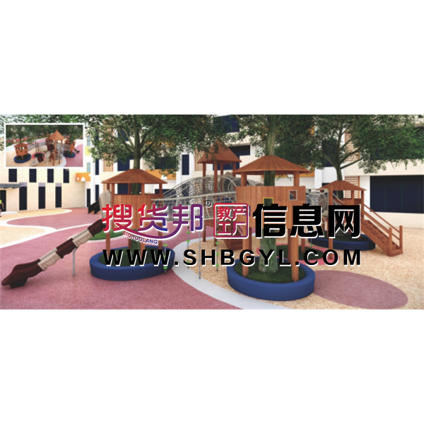 幼儿园户外木制游乐设施儿童木制滑梯系列LDX 03402图1