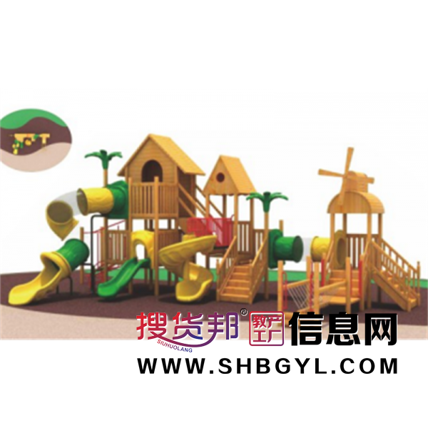 幼儿园户外木制游乐设施儿童木制滑梯系列LDX 03802图1