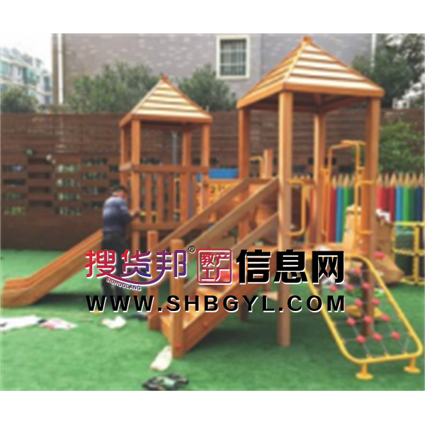 幼儿园户外木制游乐设施儿童木制滑梯系列体能训练LDX 03807图1