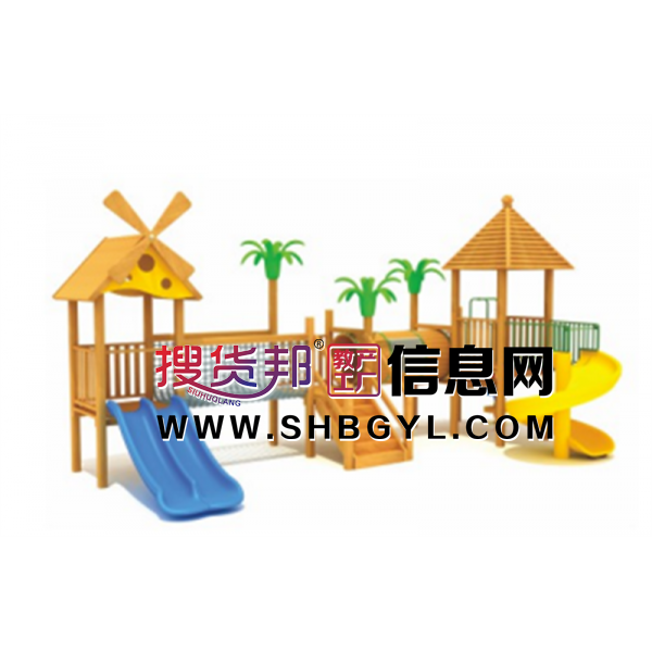 幼儿园户外木制游乐设施儿童木制滑梯系列木制小博士(进口木制)LDX 03901图1