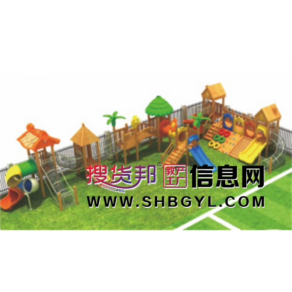 幼儿园户外木制游乐设施儿童木制滑梯系列LDX 04002图1