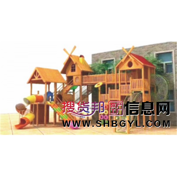 幼儿园户外木制游乐设施儿童木制滑梯系列LDX 04003图1