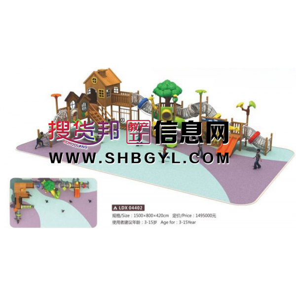幼儿园户外木制游乐设施体能拓展攀爬系列LDX 04402图1