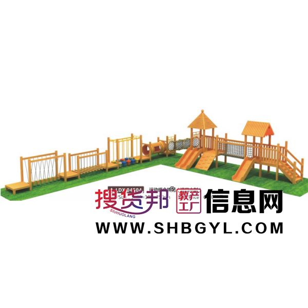 幼儿园户外木制游乐设施体能拓展攀爬系列运动组合拱笼(进口木制)LDX 04504图1