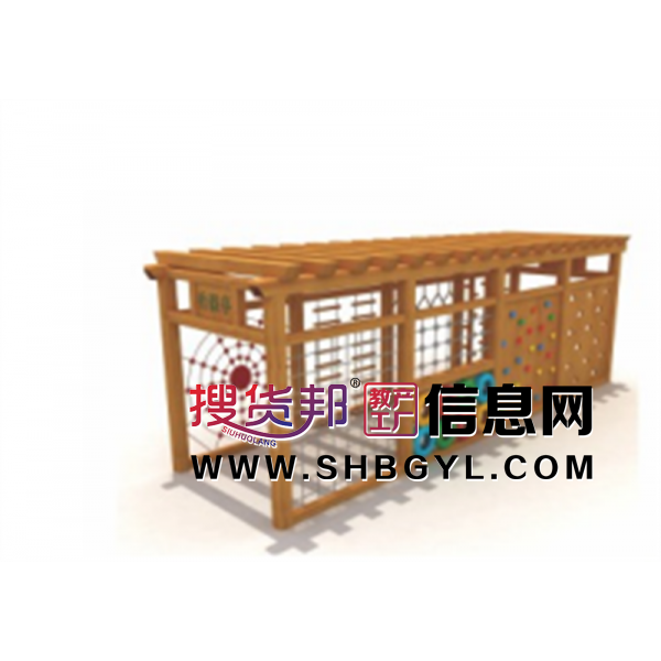 幼儿园户外木制游乐设施体能拓展攀爬系列LDX 04901图1