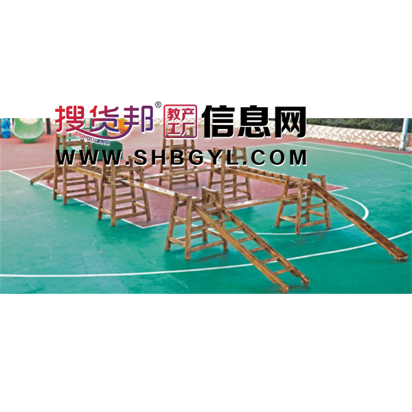 幼儿园户外木制游乐设施运动组合系列碳化攀爬架LDX 05101图1
