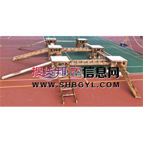 幼儿园户外木制游乐设施运动组合系列碳九宫架LDX 05102图1