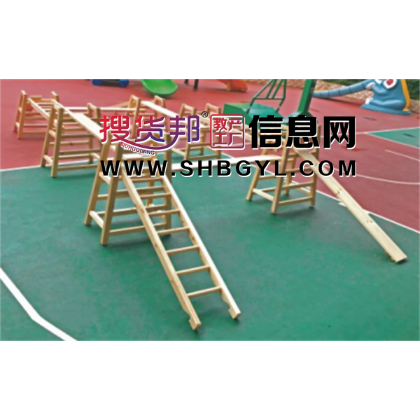 幼儿园户外木制游乐设施运动组合系列原色攀爬架LDX 05105图1