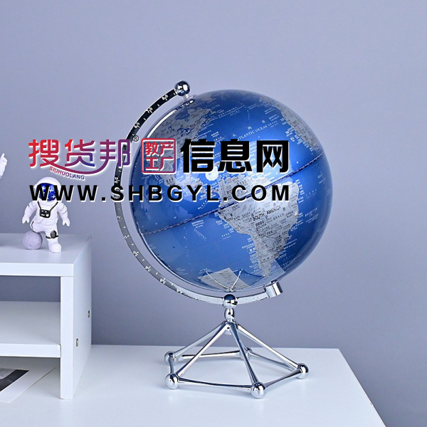 高档轻奢触摸三色换挡 创意透明地球仪大摆件透明 水晶球图1